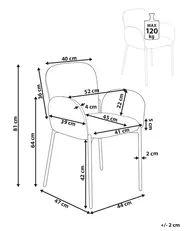 Set med 2 matstolar ALBEE Mintgrön_908204
