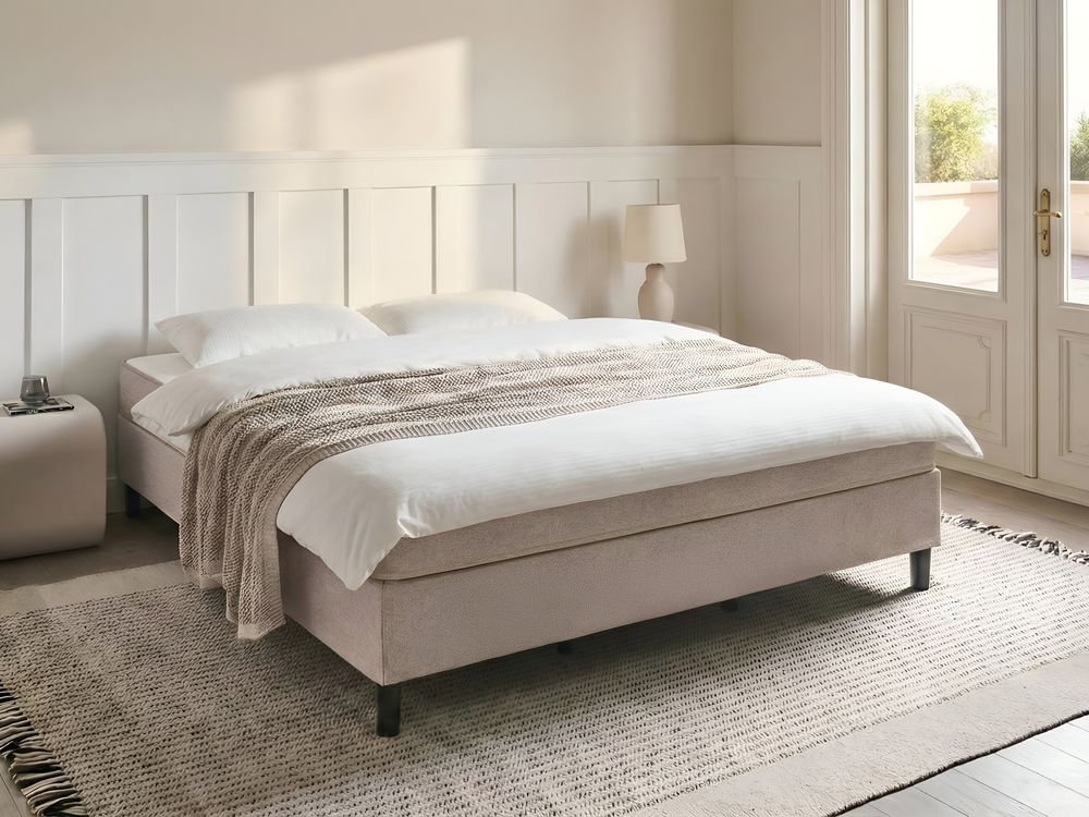 Kontinentalseng uten sengegavl COUNTESS 180 x 200 cm Beige