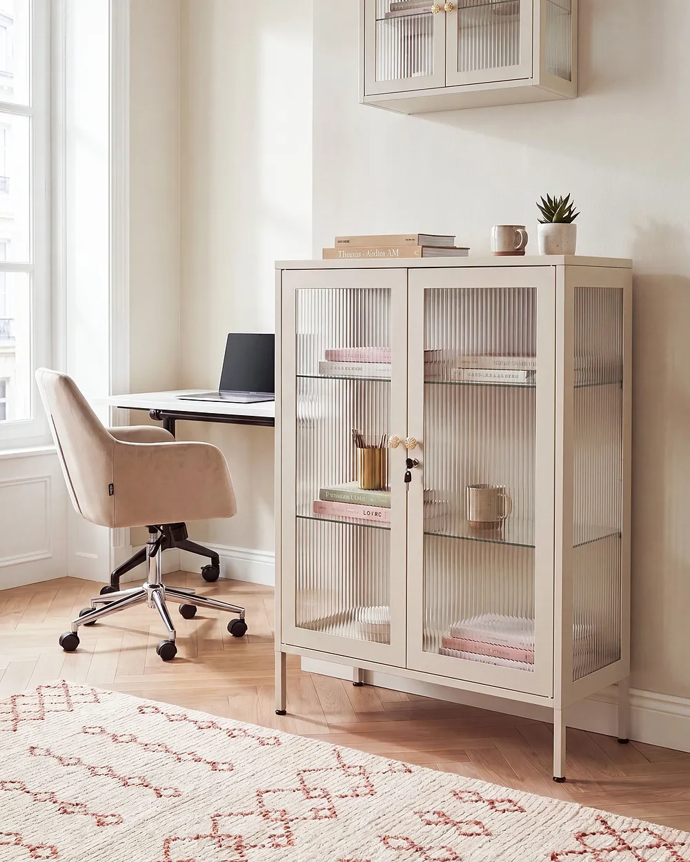 Vitriini HARLYN  90 cm Metalli Beige