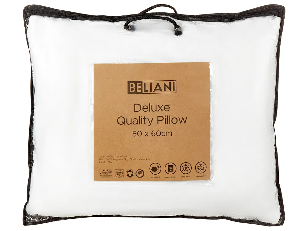 Bed Pillow PELISTER Low 50 x 60 cm Microfibre White_883480