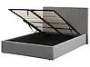 Ottoman Bed VION Velvet Grey 140 x 200 cm (EU Double)