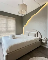 Ottoman Bed VAUCLUSE Fabric Sand Beige 180 x 200 cm (EU Super King)_943753
