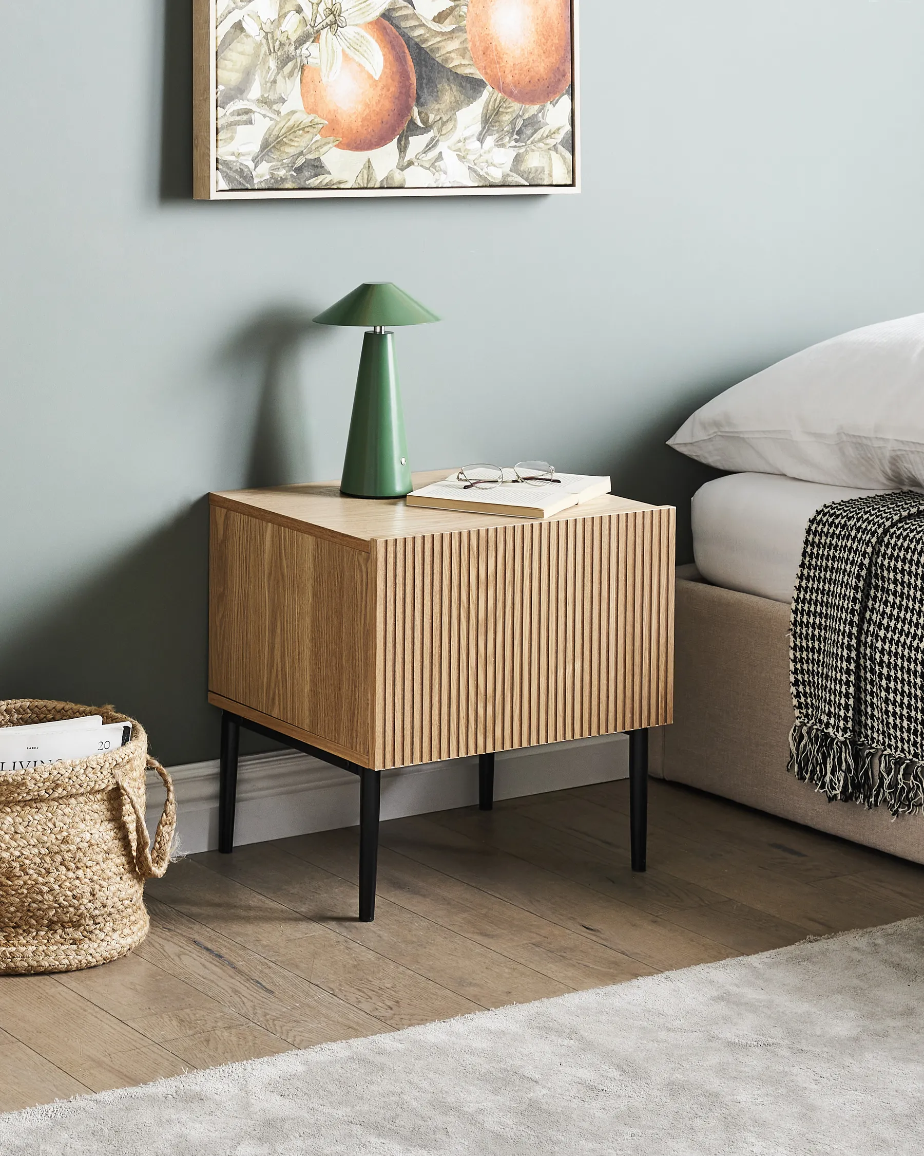 Bedside Table BLYTHE Natural Ash Wood_968599