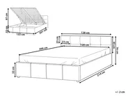 Seng med oppbevaring LAURESSES Gråbrun 120 x 200 cm_1153550