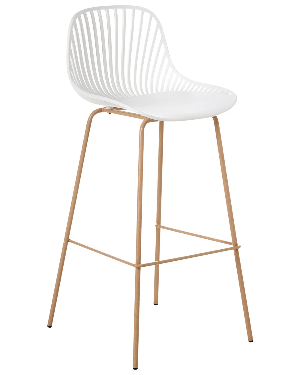 Set of 4 Bar Chairs KLEVE White_1012675