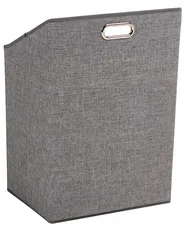 Tilt-Out Laundry Cabinet SAJAMA 40 cm with Shelves Bamboo Light Brown/ Grey_1136316