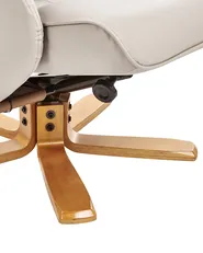 Massage Chair RELAXPRO with Footstool Faux Leather Light Beige_1014384