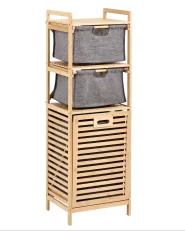 Kallistuva pyykkikaappi CUTERVO 40 cm Bambu Vaaleanruskea_1149479