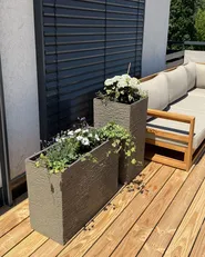 Plant Pot EDESSA 70 cm Dark Brown_1081436