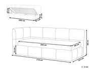 Dagbädd JACOU 90 x 200 cm med förvaring Vänstervänd Ljusbeige_1092695