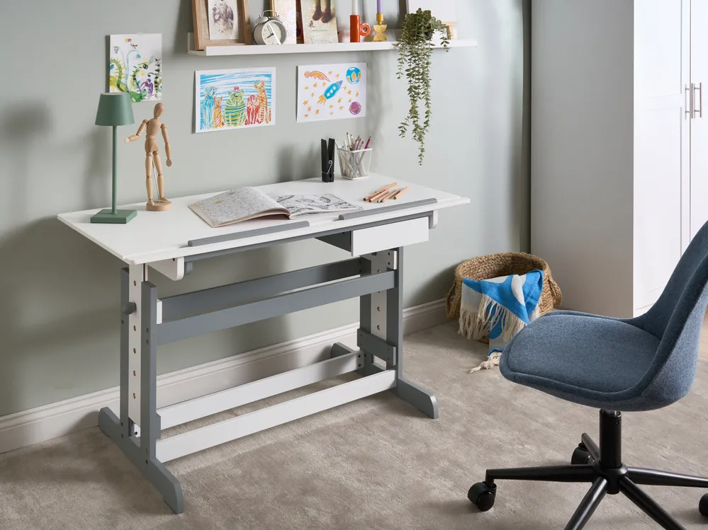 Manual Adjustable Standing Desk NANNUP 110 cm 53 cm White