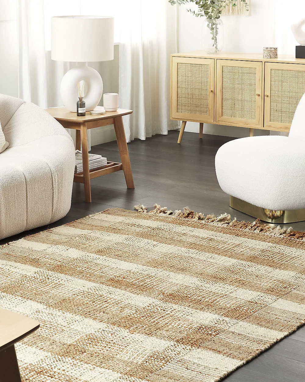 Matta BERISSA Beige 140 x 200 cm Jute_1182361