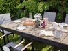 Extending Garden Dining Table FANES 184/242 cm 90 cm Metal Graphite Grey