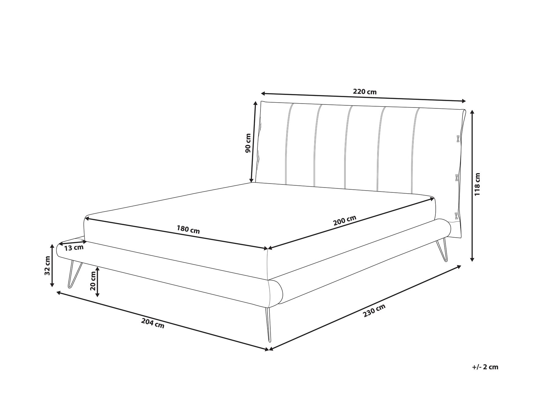 Bed Faux Leather BETIN 180 x 200 cm (EU Super King) Sand Beige_772752