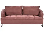 Living Room Set 5 Seater HOBRO Fabric Burgundy_948049