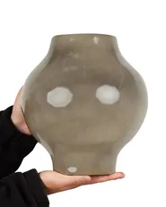 Flower Vase MAGAN 31 cm Ceramic Taupe_867401