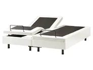 Ställbar säng utan huvudgavel Bouclé DUKE 160 x 200 cm Off-White_1011446