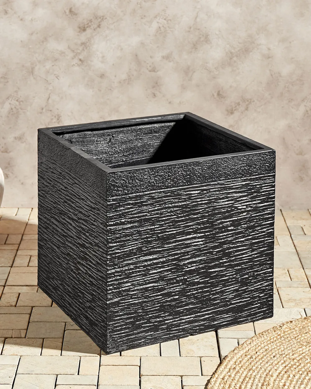 Plant Pot PAROS 50 cm Black