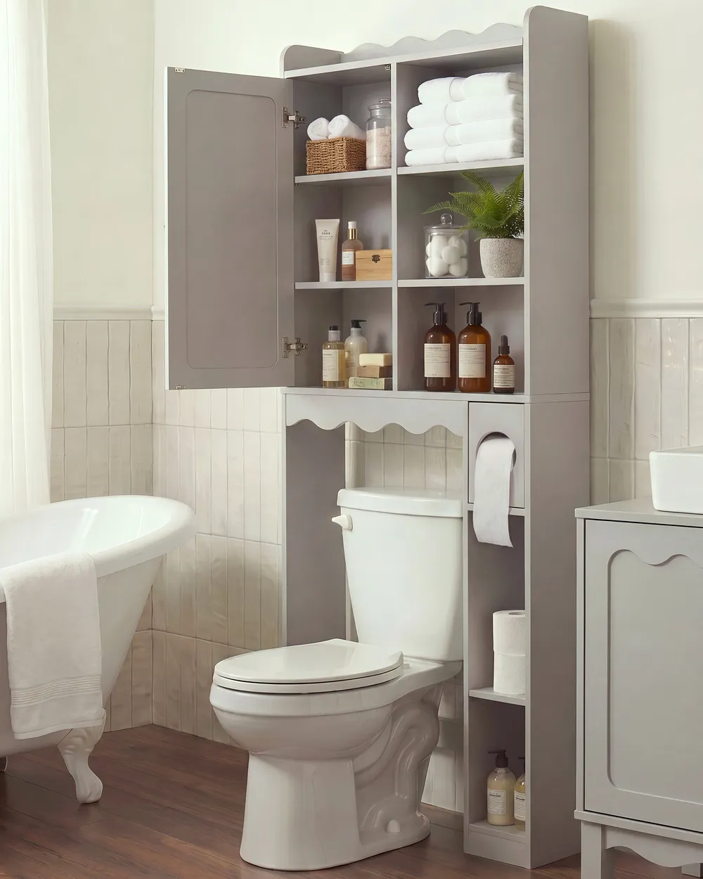 Bathroom Cabinet PENON 80 cm Light Beige_1113662