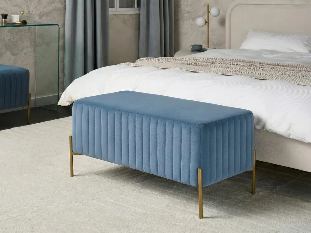 Upholstered Bench UTAH Velvet Blue