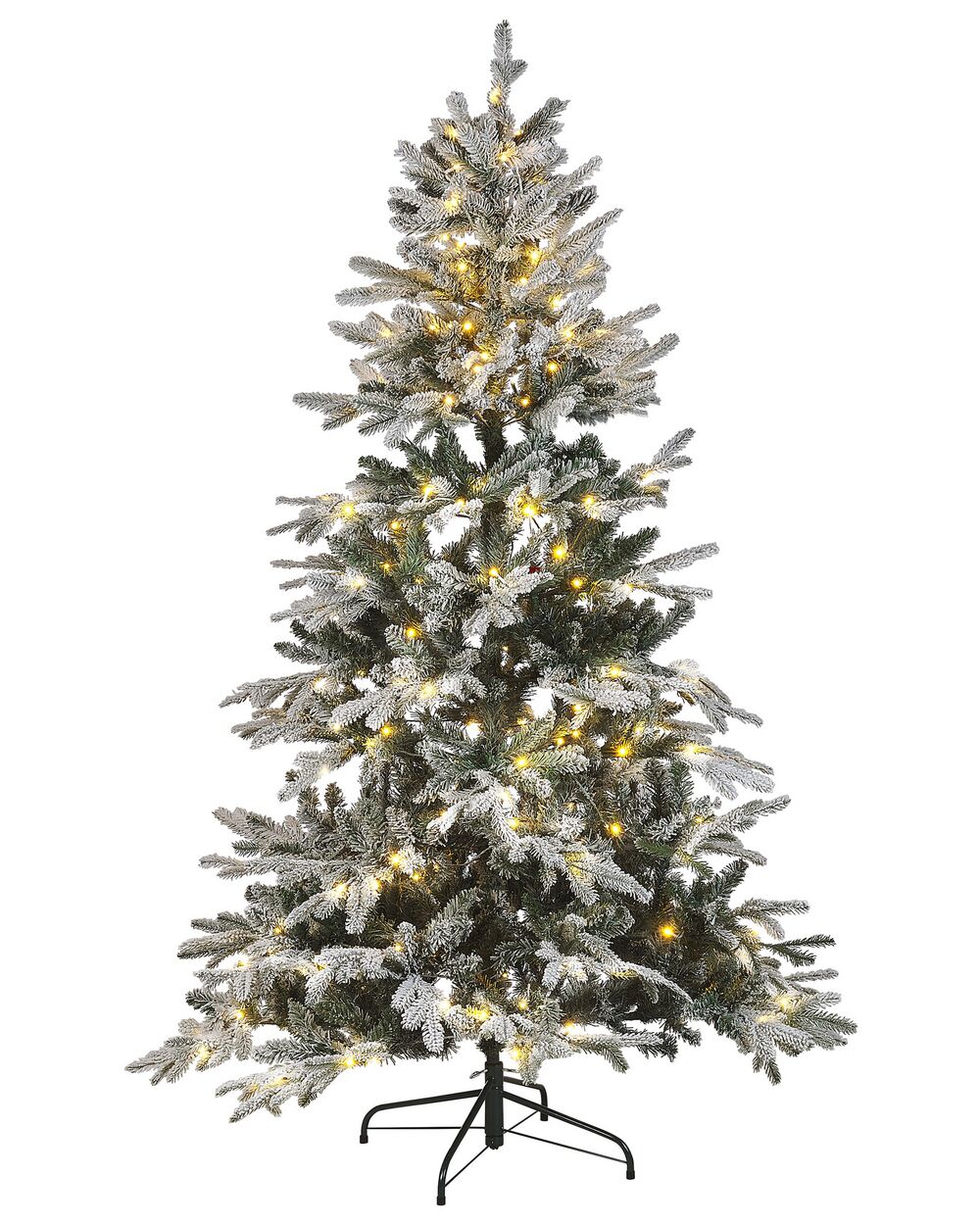 Kunstig juletre med snø LED MIETTE 180 cm Hvit