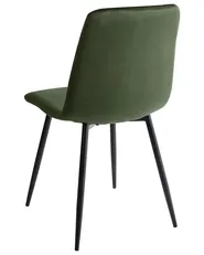 Set of 4 Dining Chairs HAVRE Velvet Olive Green_1070996