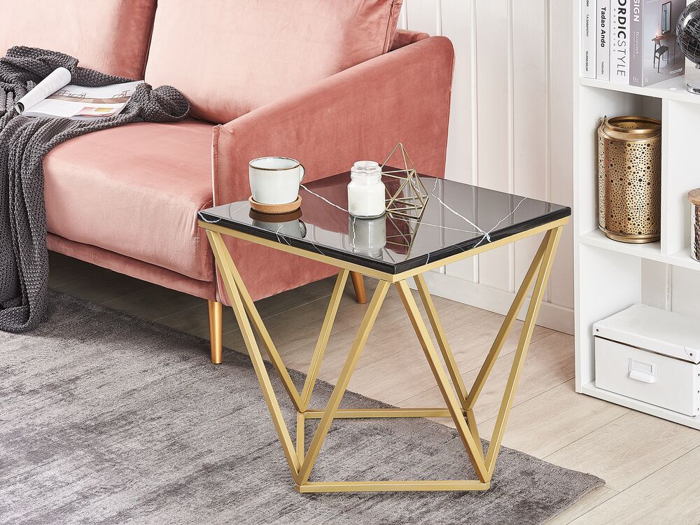 Side Table MALIBU Black/ Gold