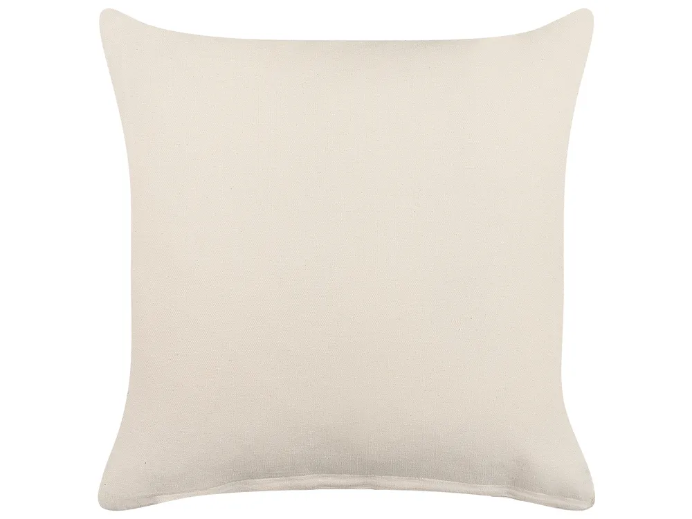 Set of 2 Decorative Cushions CALANTHE 45 x 45 cm Cotton Beige Geometric Pattern_840089