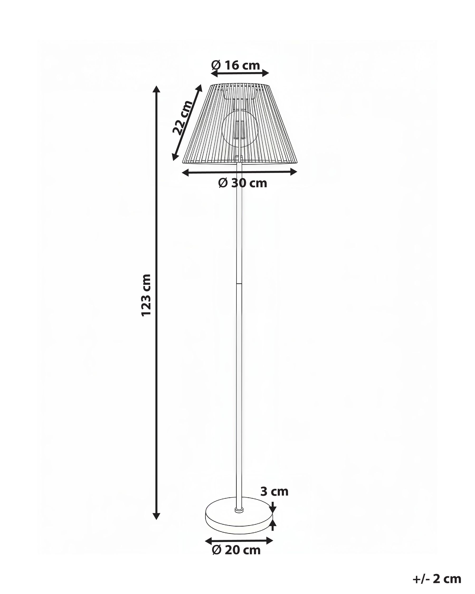 Solcellsdriven LED-golvlampa för utomhusbruk LUETE Grå_1045311