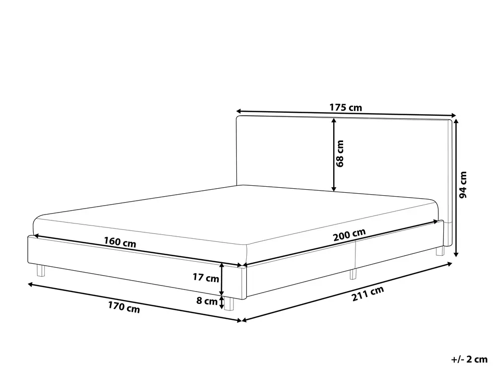 Sänky buklee ALBI 160 x 200 cm Beige_964367