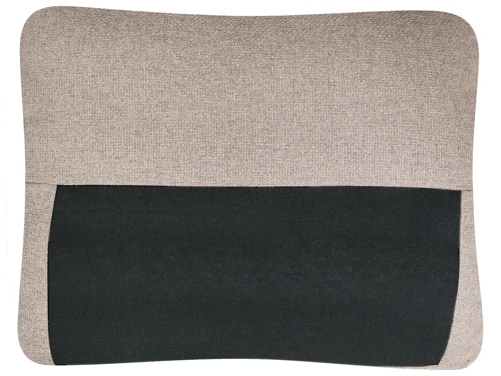 Corner Sofa Bed 3 Seater NASSJO with Storage Faux Linen Light Brown Left Hand_999848