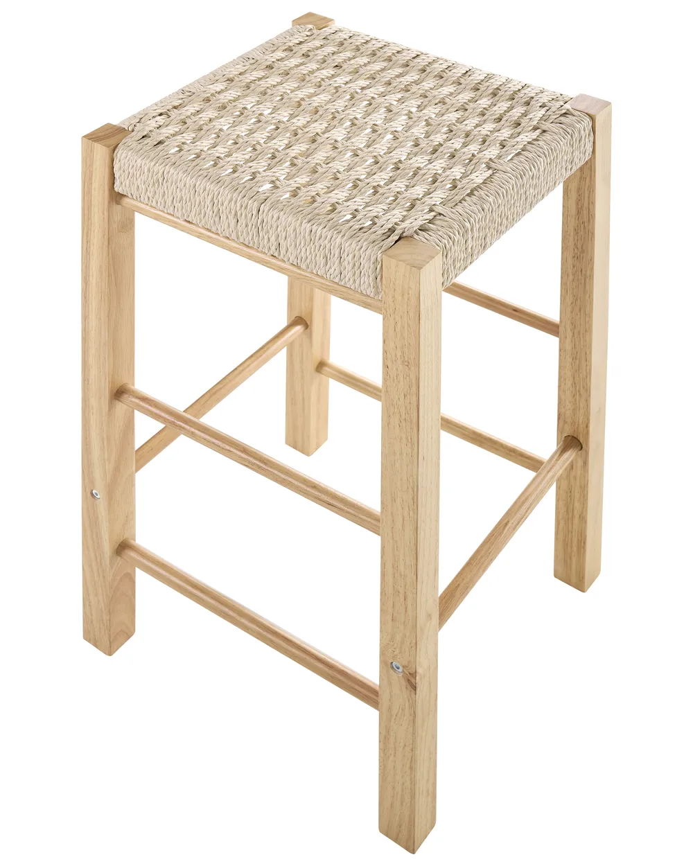 Set of 2 Bar Stools EMBRUN Wood Light Brown_1048684