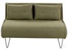 Sofa Bed 2 Seater VESTFOLD Fabric Olive Green