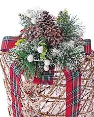 Set med 3 juldekorationer LED KAUSALA 65/55/45 cm Julklappar Brun_1179618