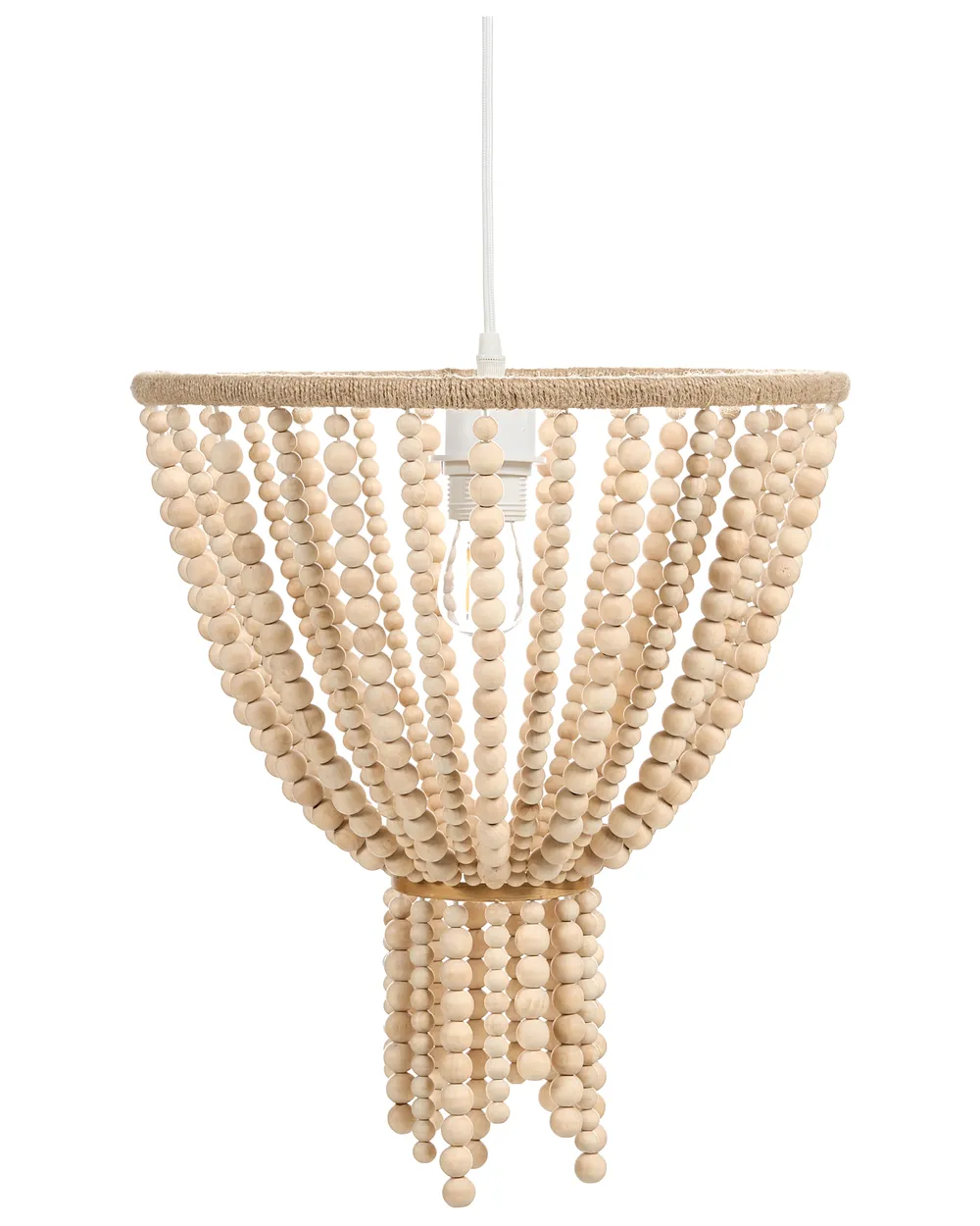Chandelier PUSWELI Wood Light Brown
