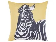 Set of 2 Decorative Cushions MANKETTI 45 x 45 cm Yellow Animal Pattern_854475
