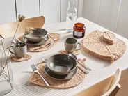 12 Piece Placemats and Coasters Set PEPPERLEAF Jute Natural_946252