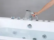 Corner Hot Tub with LED HAWES 1800 x 900 mm White_1033747