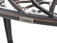 Garden Bench PIURA 88 cm Metal Dark Brown_1012083