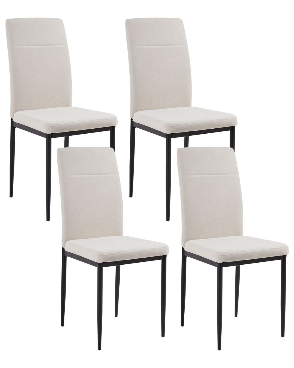 Ruokatuolisetti 4 kpl RINER kangas Vaaleanbeige