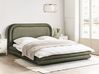 Bed Faux Linen LAVARDENS 160 x 200 cm (EU King Size) Green