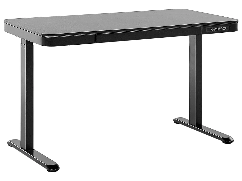 Electric Adjustable Standing Desk KENLY 120 cm 60 cm with USB Port Black