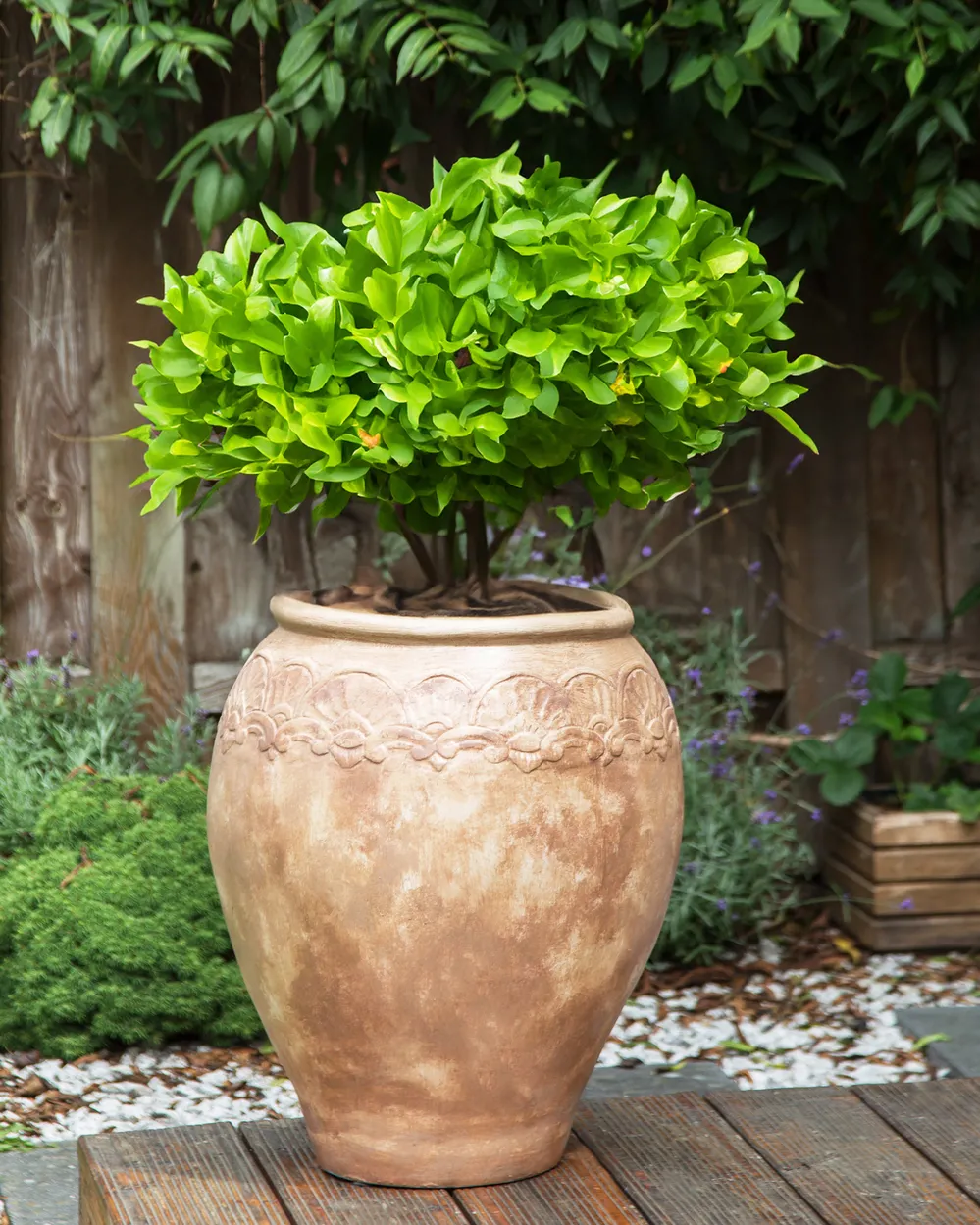 Kukkaruukku PYRUS 48 cm Ruskea