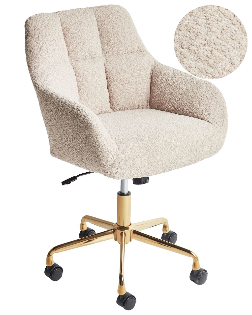 Desk Chair PALMDALE Boucle Beige
