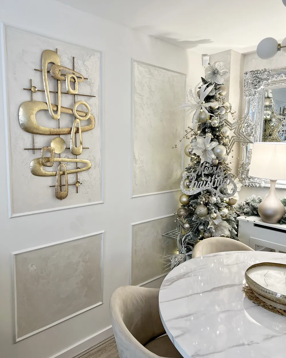 Wall Decor MANGANESE Metal 50 cm Gold_961185