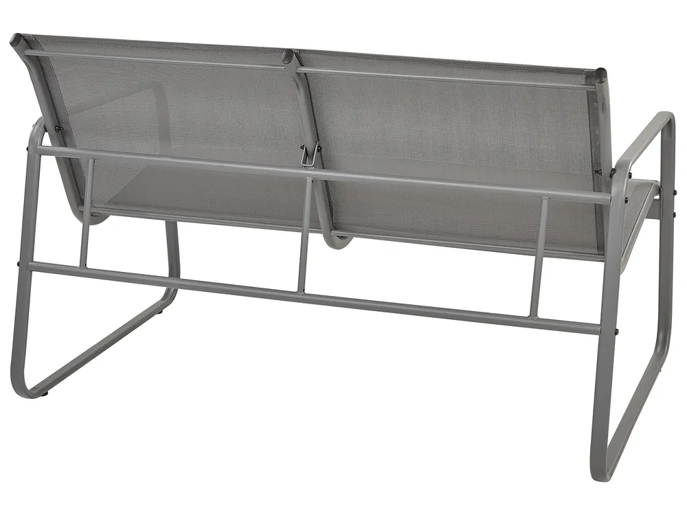 Garden Lounge Set with Table 4 Seater BARREA Metal Grey_921810