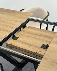 Extending Dining Table ANSELL Light Brown 160/200 cm 90 cm_1017535