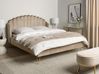 Bed Velvet AMBILLOU 160 x 200 cm (EU King Size) Taupe