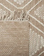 Rug KACEM Beige 80 x 150 cm Cotton_831134
