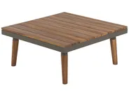 Garden Corner Sofa with Table 5 Seater CORATO Acacia Wood Grey_719000
